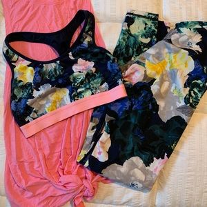 Super cute old navy floral leggings outfit